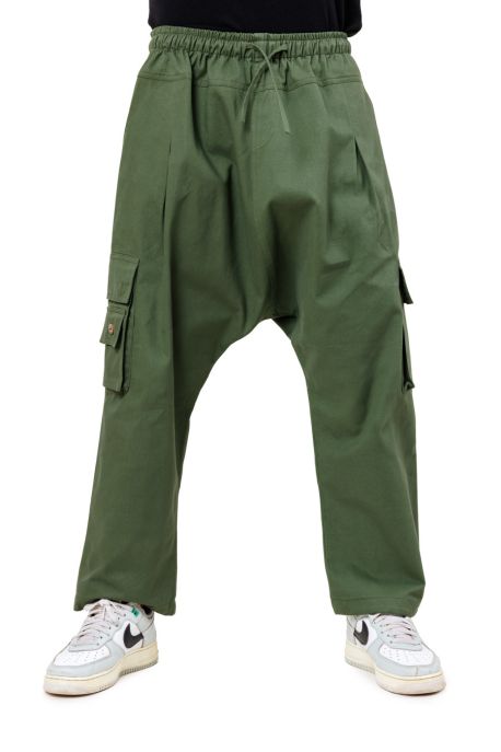 Pantalon Sarouel Cargo Unisexe Gothique Baron Nocturne