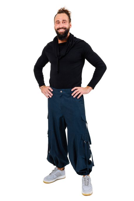 Pantalon cargo noir unisexe Darkyh