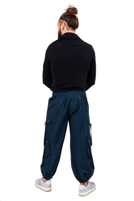 Pantalon cargo noir unisexe Darkyh