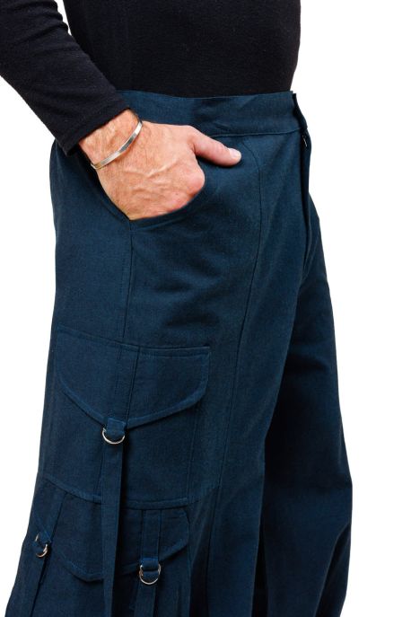Pantalon cargo noir unisexe Darkyh