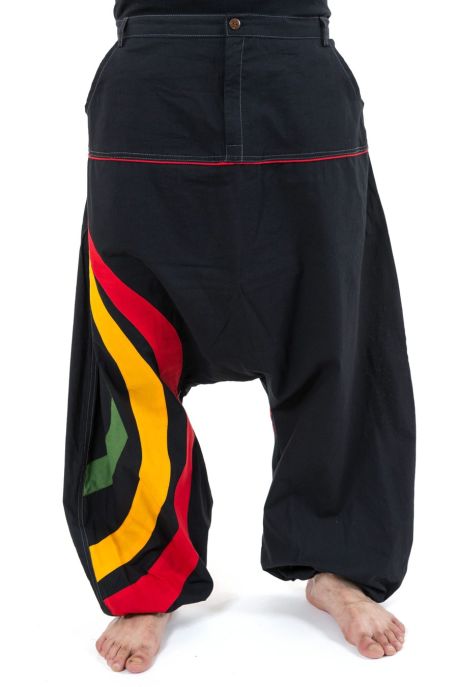 Sarouel homme Arc Noir, jaune, bleu et rouge