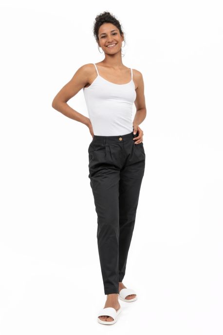 Pantalon hybride marron uni