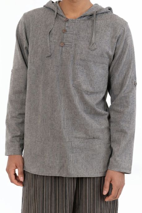 K1449 Chemise creme Gurung col mao