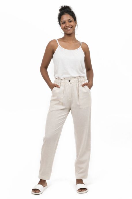 Pantalon hybride marron uni