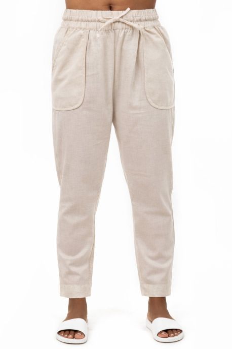 Pantalon hybride marron uni