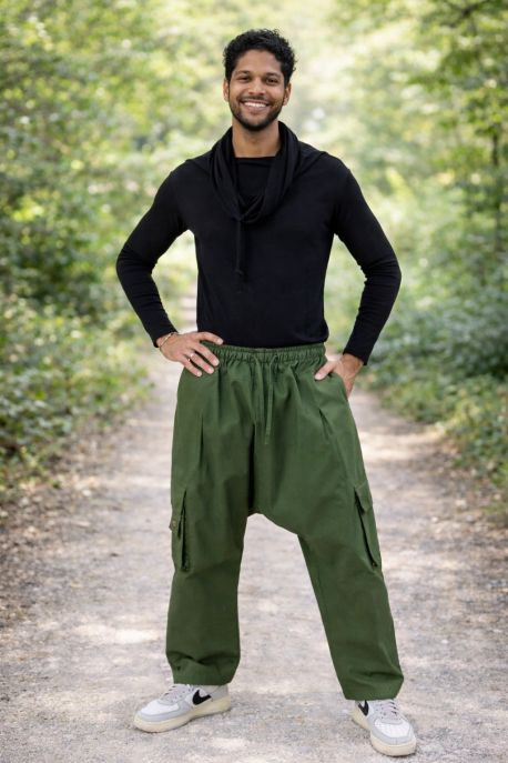 Pantalon Sarouel Cargo Unisexe Gothique Baron Nocturne