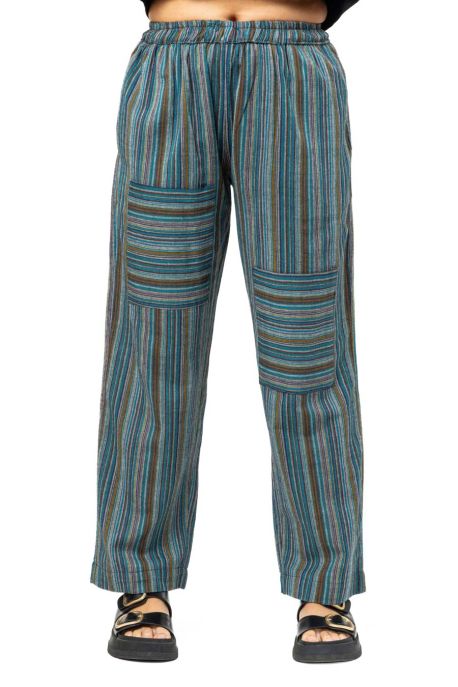 Pantalon droit unisexe rayures monochrome Soho