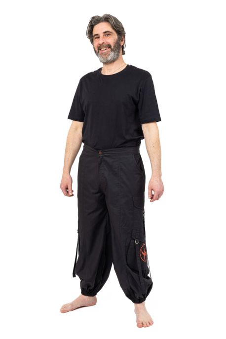 Pantalon cargo noir unisexe Darkyh