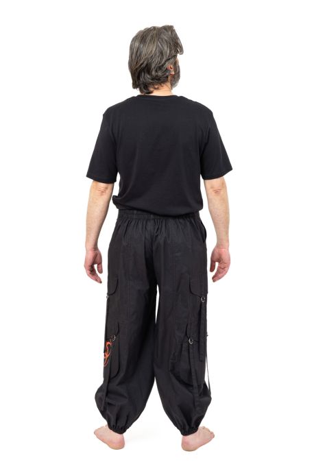 Pantalon cargo noir unisexe Darkyh