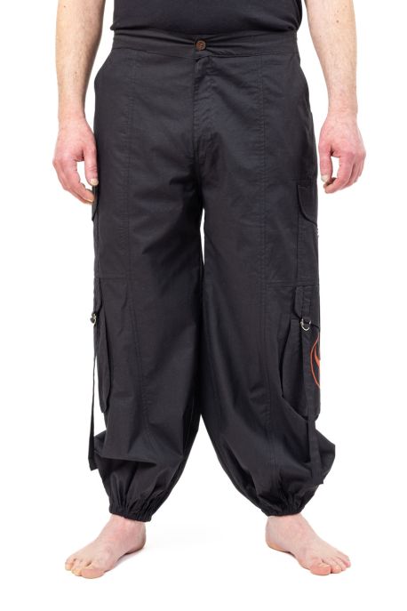 Pantalon cargo noir unisexe Darkyh
