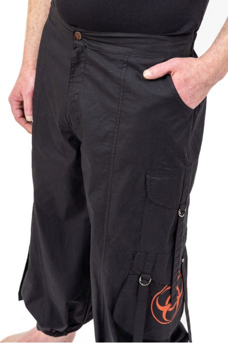 Pantalon cargo noir unisexe Darkyh