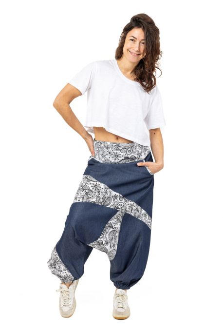 Mixed denim soft saroual Nadhal
