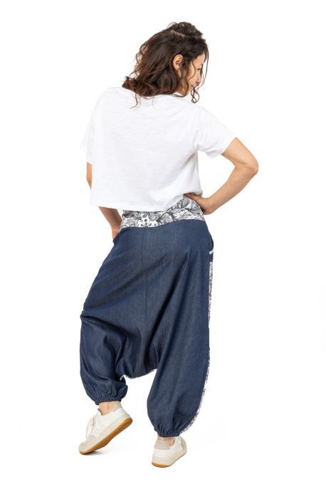 Mixed denim soft saroual Nadhal