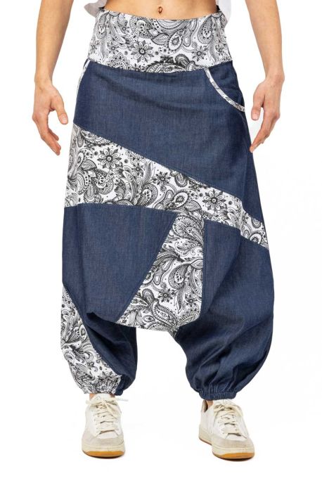 Mixed denim soft saroual Nadhal
