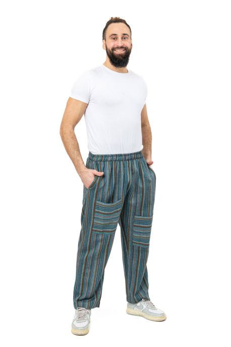Pantalon droit unisexe rayures monochrome Soho