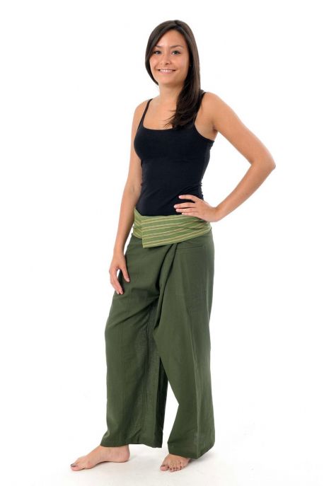 Khaki and green Thai Fisherman pants