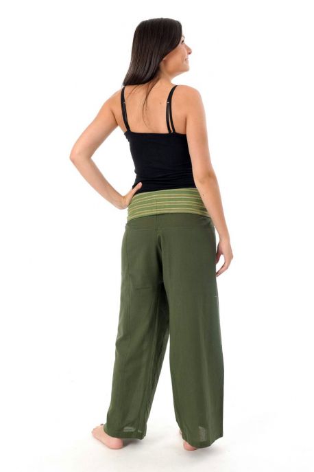 Khaki and green Thai Fisherman pants