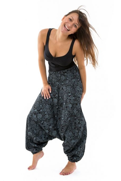Harem pants women spirals boho chic winter