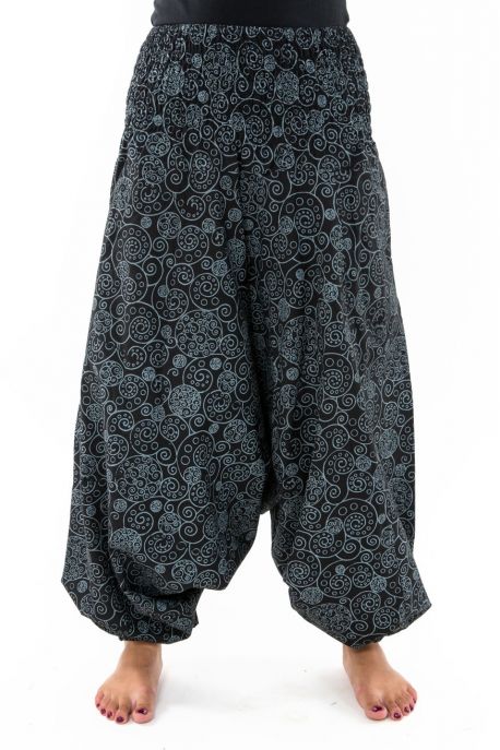 Harem pants women spirals boho chic winter