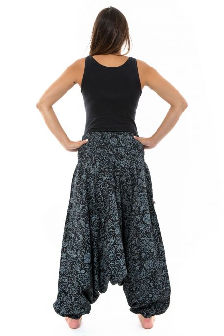Harem pants women spirals boho chic winter