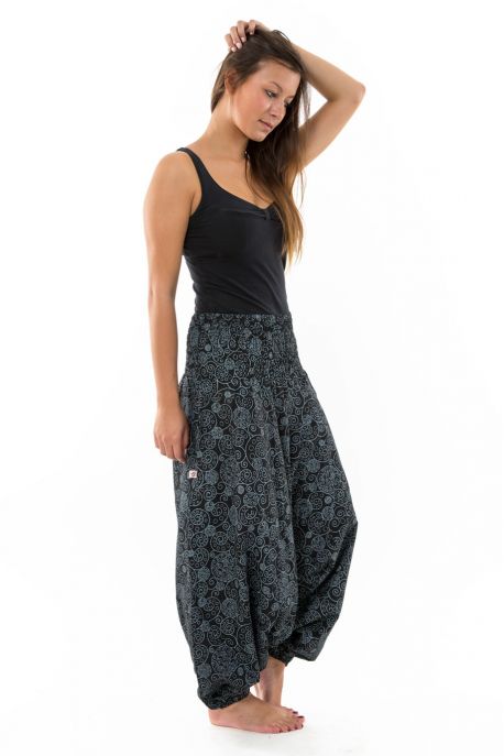 Harem pants women spirals boho chic winter