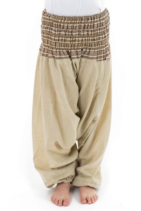 Pantalon aladin ete creme chanvre Ganesh